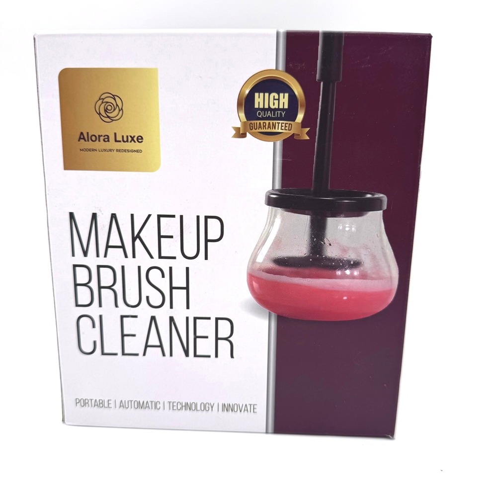 ALORA LUXE NEW Automatic Makeup Brush Cleaner‎ Portable USB White Rose Gold